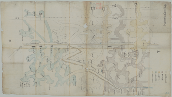 佐渡礦山坑内略図　[割間歩七枚棚御取明絵図]