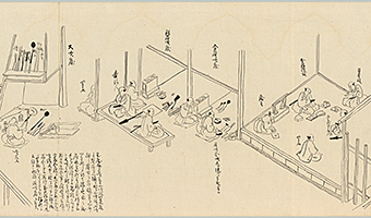 [西三川砂金山稼場所図]